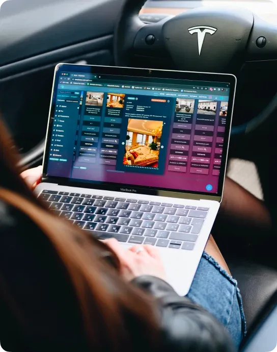 Using the EasyBase professional property database on a laptop